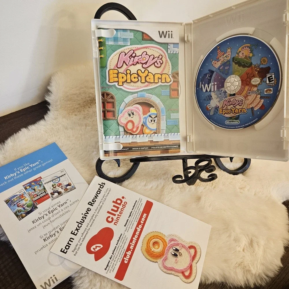Kirbys Epic Yarn Nintendo Wii 2010 CIB Complete with Manual Tested Authentic